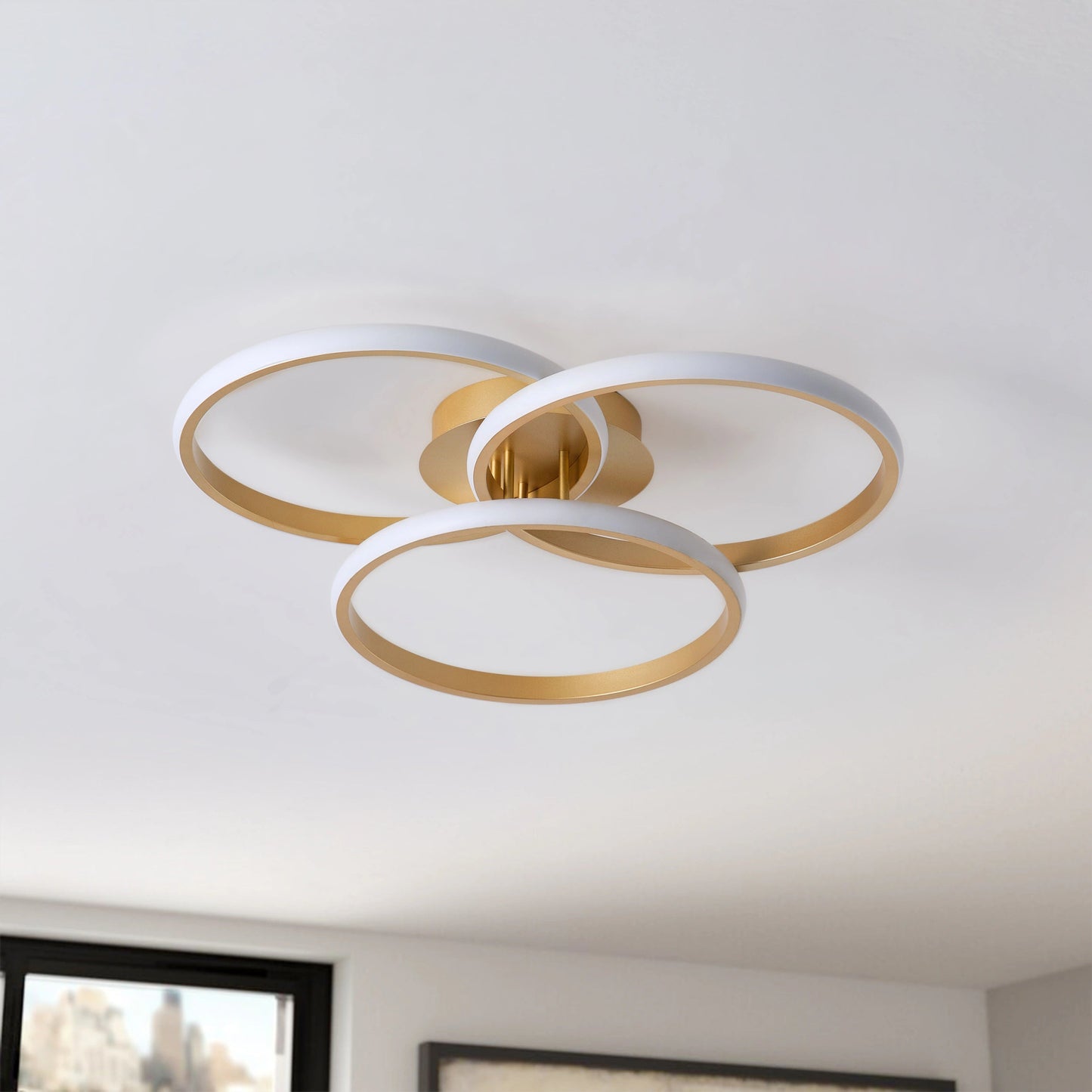 Triple Rings Modern LED Luxury Ceiling Light – Taklampa (Gold) – Exklusiv belysning från Lumixy