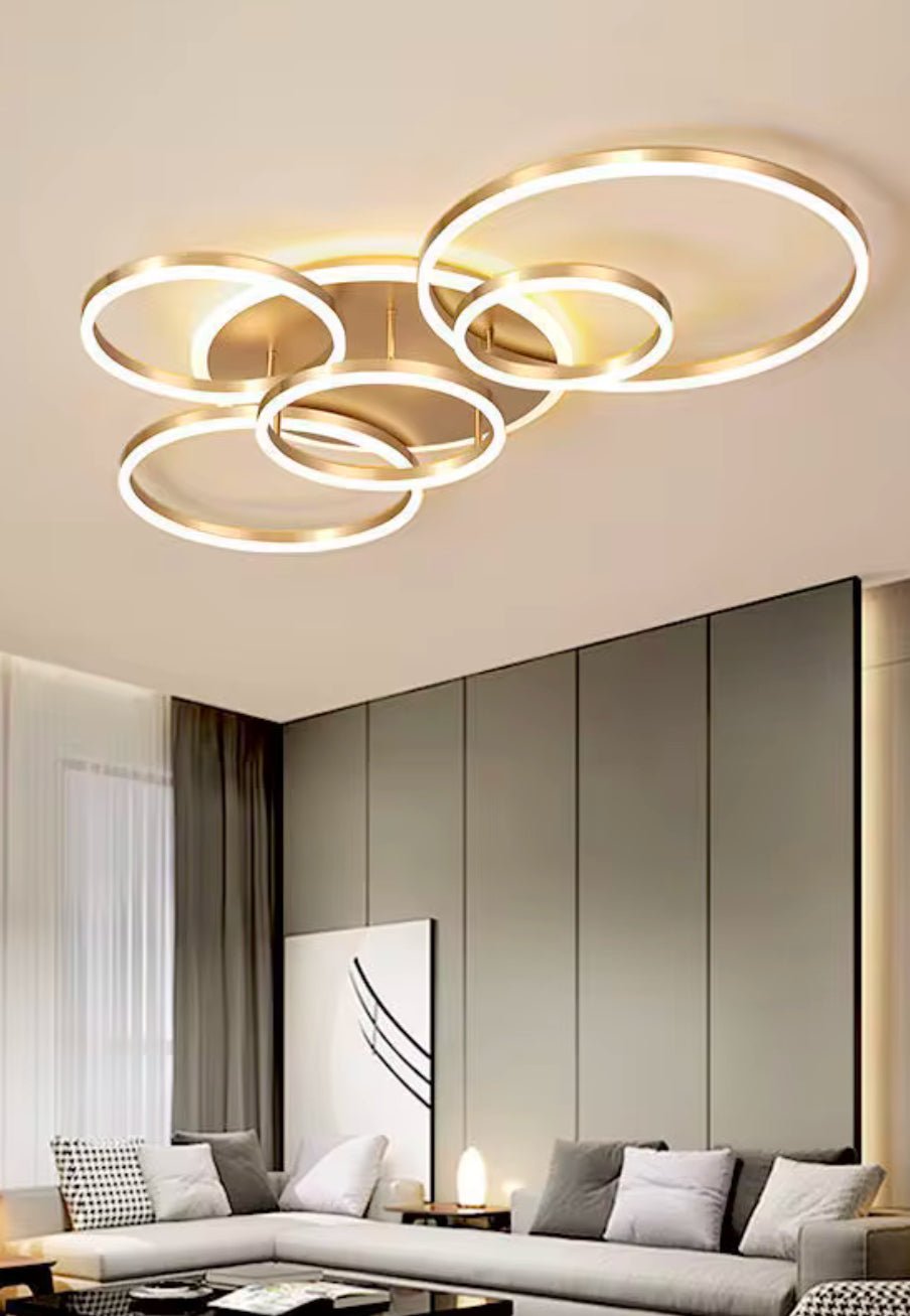 Aurora Rings Modern Luxury Minimalistic Flush Mount Light – Exklusiv belysning från Lumixy