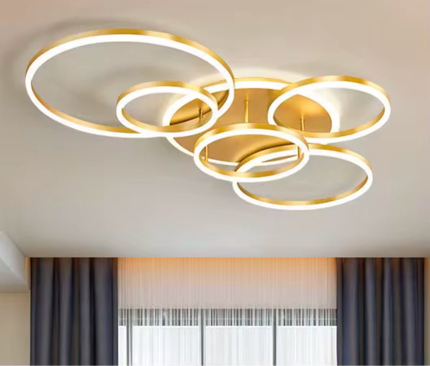 Aurora Rings Modern Luxury Minimalistic Flush Mount Light – Exklusiv belysning från Lumixy