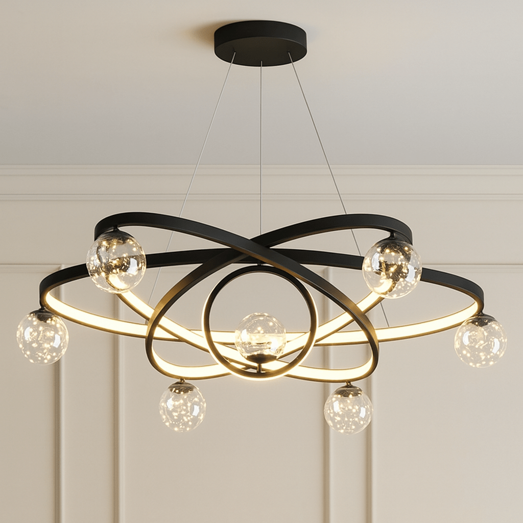 Empire Flow Modern LED Luxury Ceiling Light - Svart Taklampa – Exklusiv belysning från Lumixy