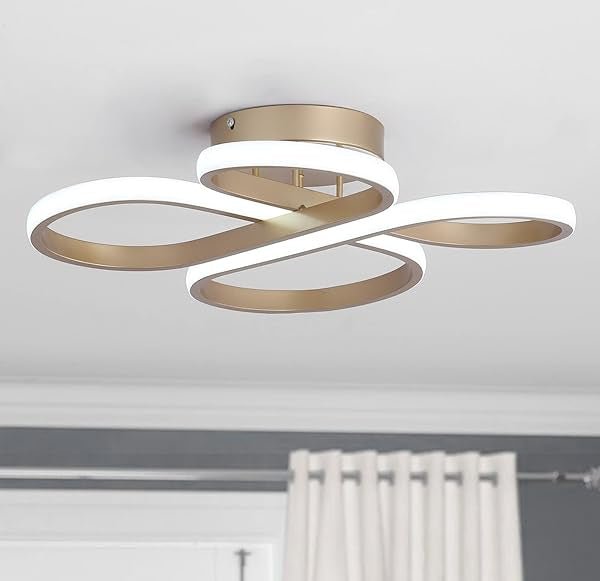 Novelle Modern Luxury LED Flush Month Light - Taklampa (Gold) – Exklusiv belysning från Lumixy