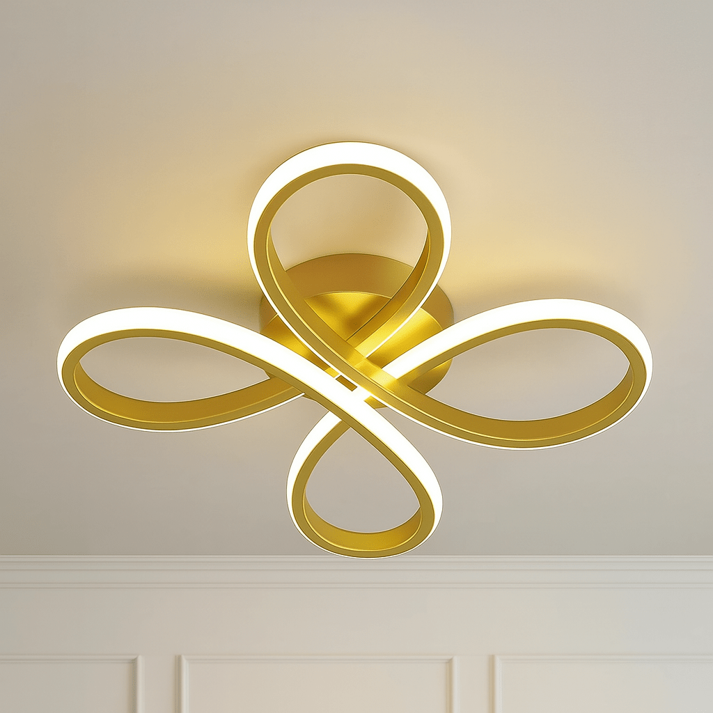 Novelle Modern Luxury LED Flush Month Light - Taklampa (Gold) – Exklusiv belysning från Lumixy