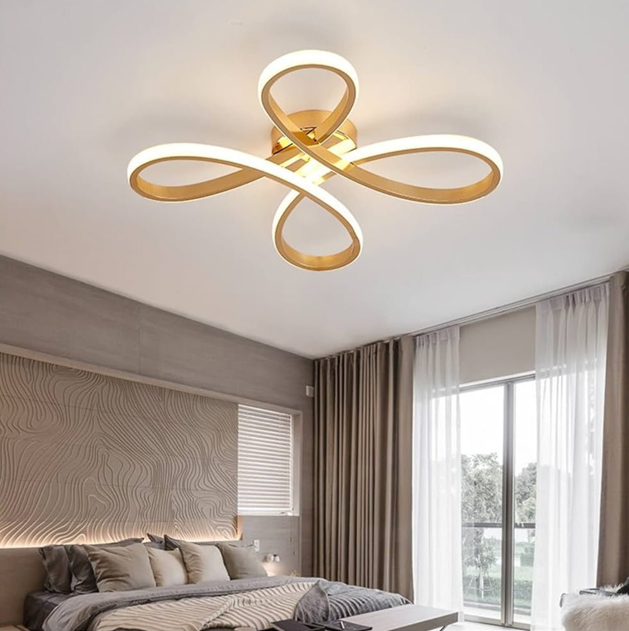 Novelle Modern Luxury LED Flush Month Light - Taklampa (Gold) – Exklusiv belysning från Lumixy