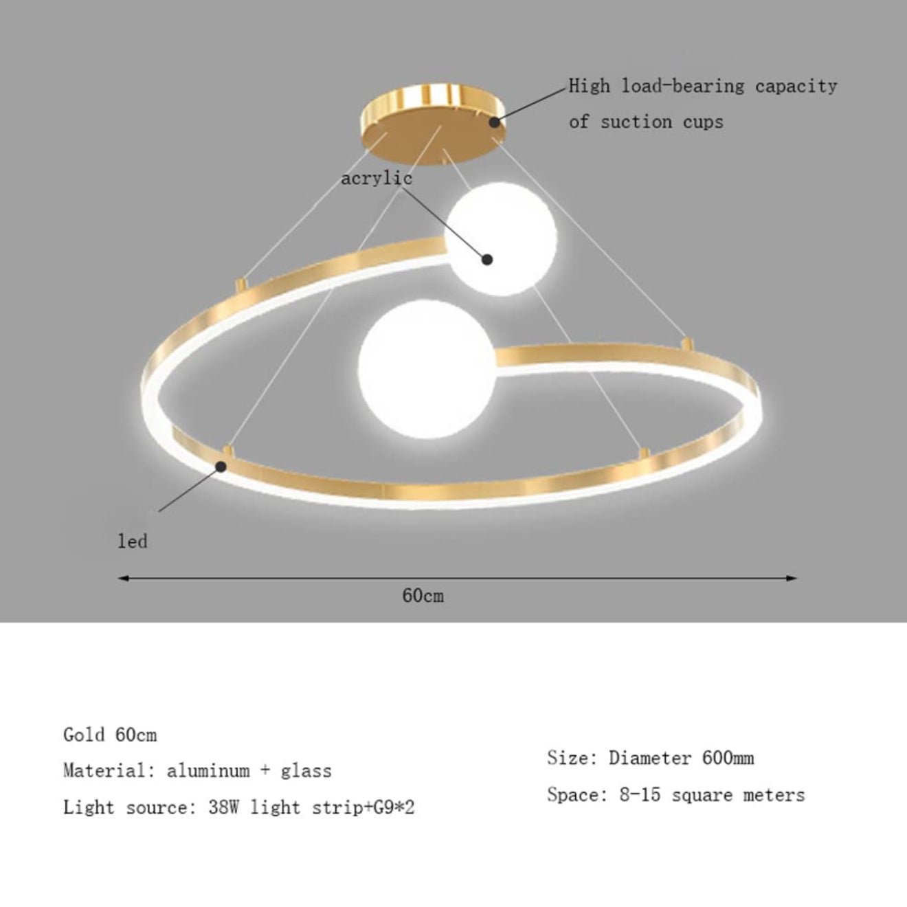 Orbital Modern Luxury LED Ceiling Light – Taklampa i Guld – Exklusiv belysning från Lumixy
