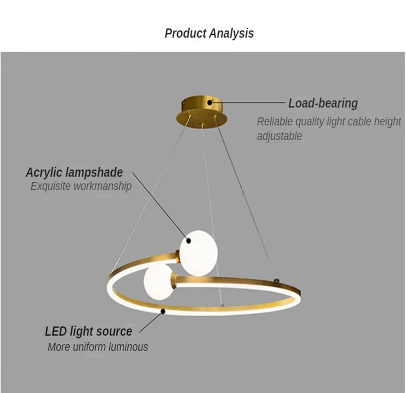 Orbital Modern Luxury LED Ceiling Light – Taklampa i Guld – Exklusiv belysning från Lumixy
