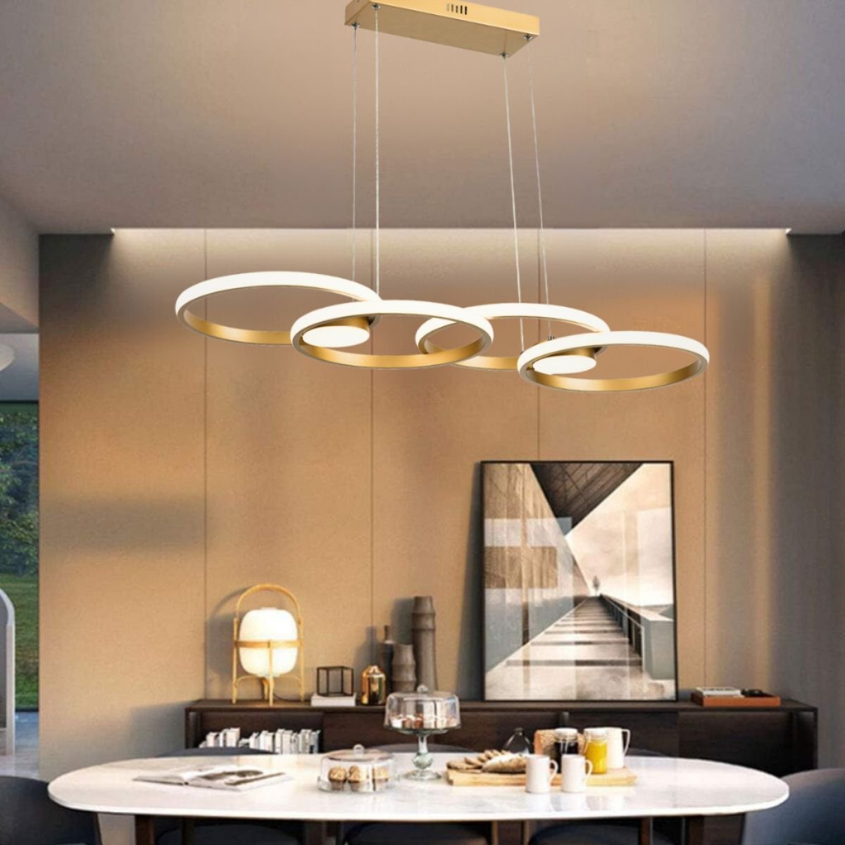 Rings Modern LED Luxury Ceiling Light – Taklampa (Gold) – Exklusiv belysning från Lumixy