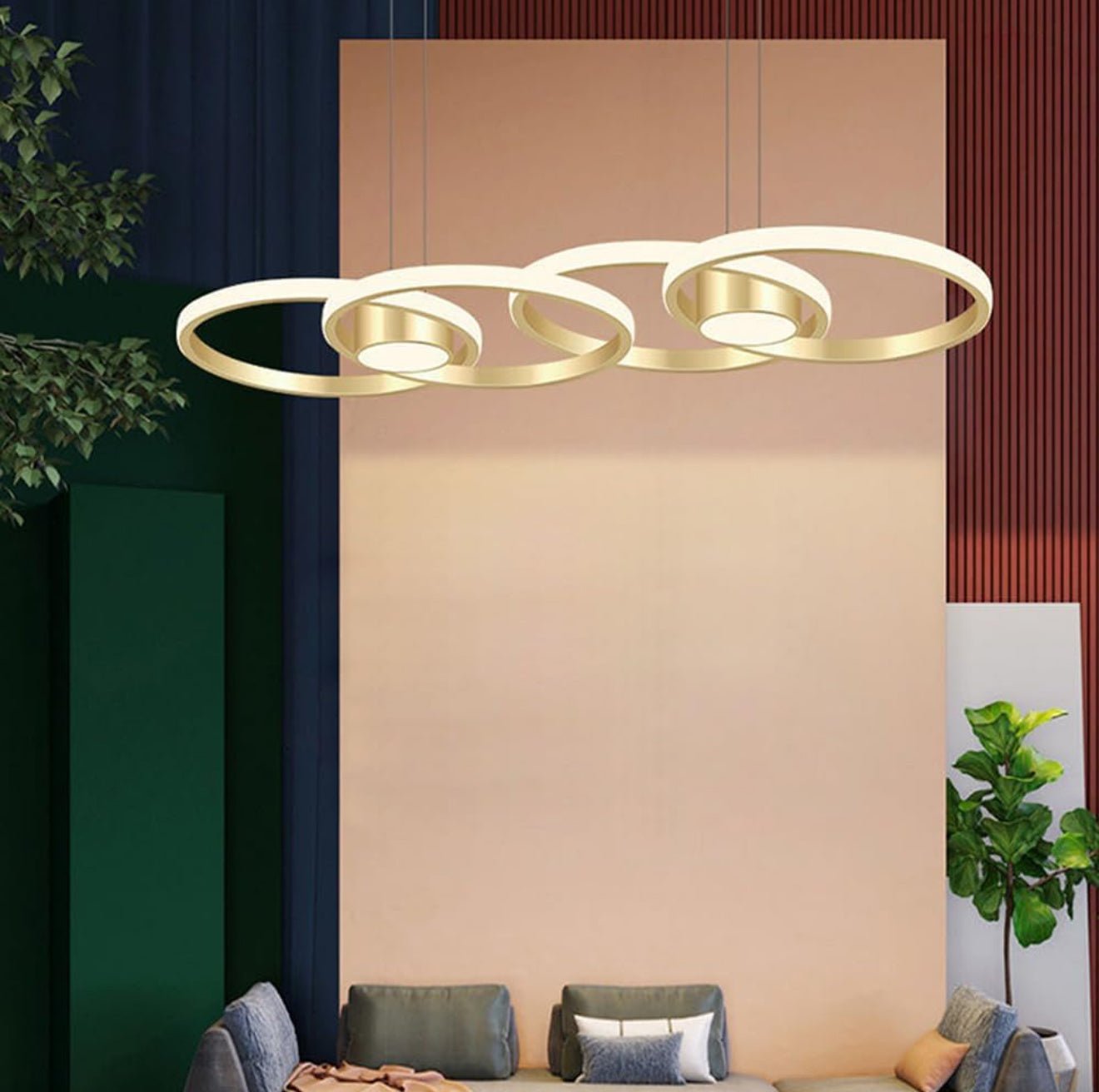 Rings Modern LED Luxury Ceiling Light – Taklampa (Gold) – Exklusiv belysning från Lumixy