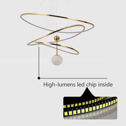Sailor Rings Modern LED Luxury Ceiling Light - Taklampa Guld – Exklusiv belysning från Lumixy