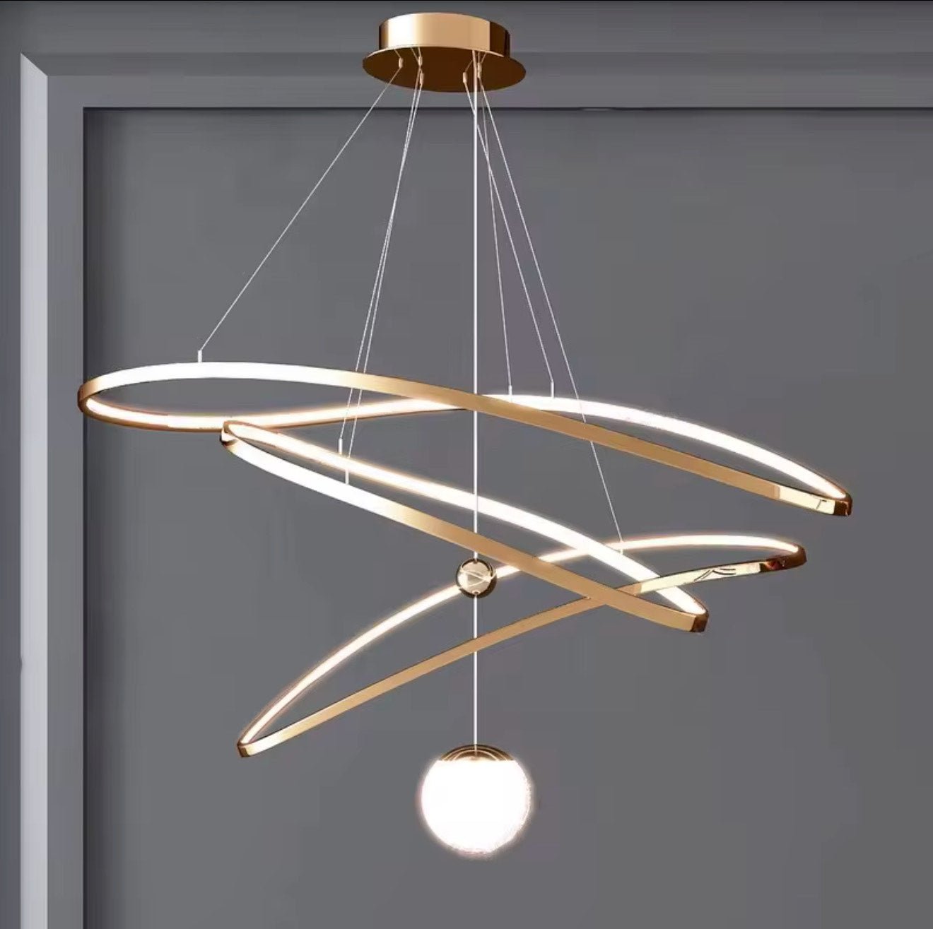 Sailor Rings Modern LED Luxury Ceiling Light - Taklampa Guld – Exklusiv belysning från Lumixy