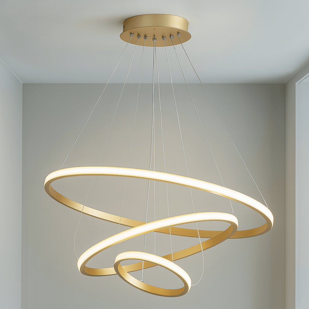 Soho Rings Modern LED Ceiling Light - Dimbar Taklampa (Guld) – Exklusiv belysning från Lumixy