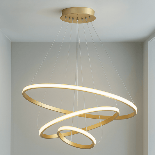 Soho Rings Modern LED Ceiling Light - Dimbar Taklampa (Guld) – Exklusiv belysning från Lumixy
