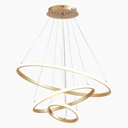 Soho Rings Modern LED Ceiling Light - Dimbar Taklampa (Guld) – Exklusiv belysning från Lumixy