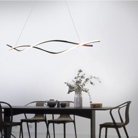 Swirl Modern LED Luxury Minimalist Ceiling Light – Taklampa (Guld) – Exklusiv belysning från Lumixy