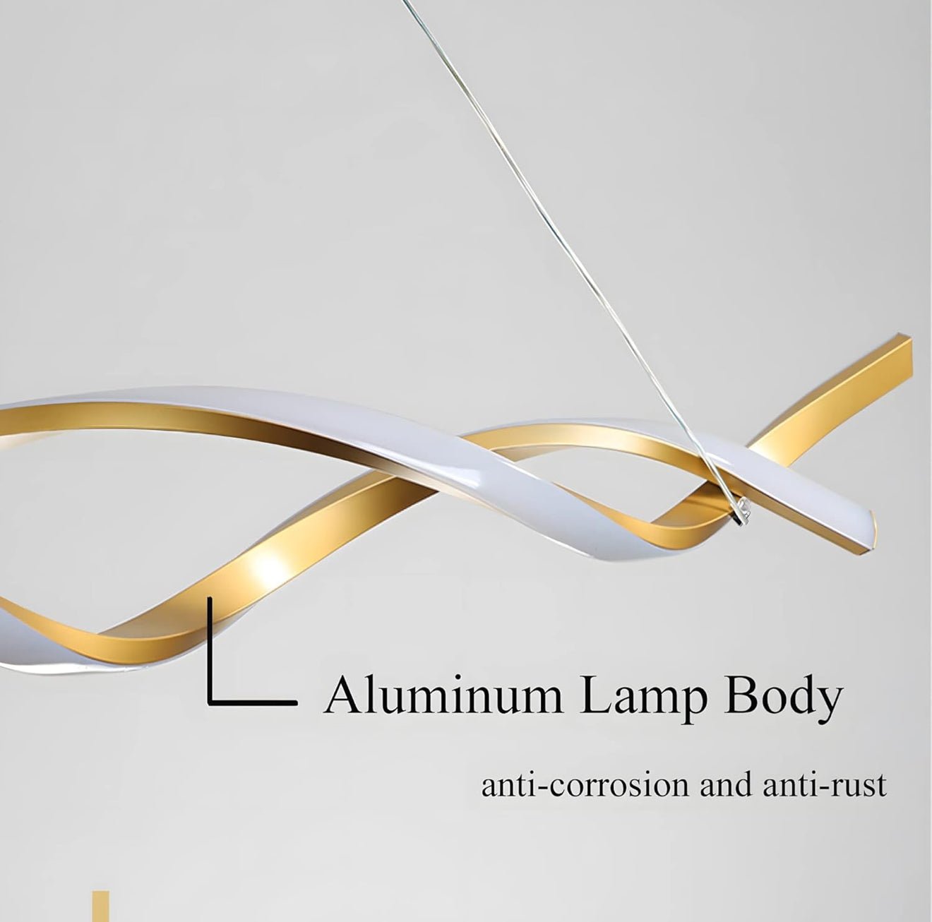 Swirl Modern LED Luxury Minimalist Ceiling Light – Taklampa (Guld) – Exklusiv belysning från Lumixy