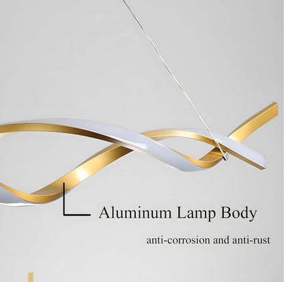 Swirl Modern LED Luxury Minimalist Ceiling Light – Taklampa (Guld) – Exklusiv belysning från Lumixy