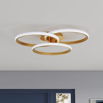 Triple Rings Modern LED Luxury Ceiling Light – Taklampa (Gold) – Exklusiv belysning från Lumixy