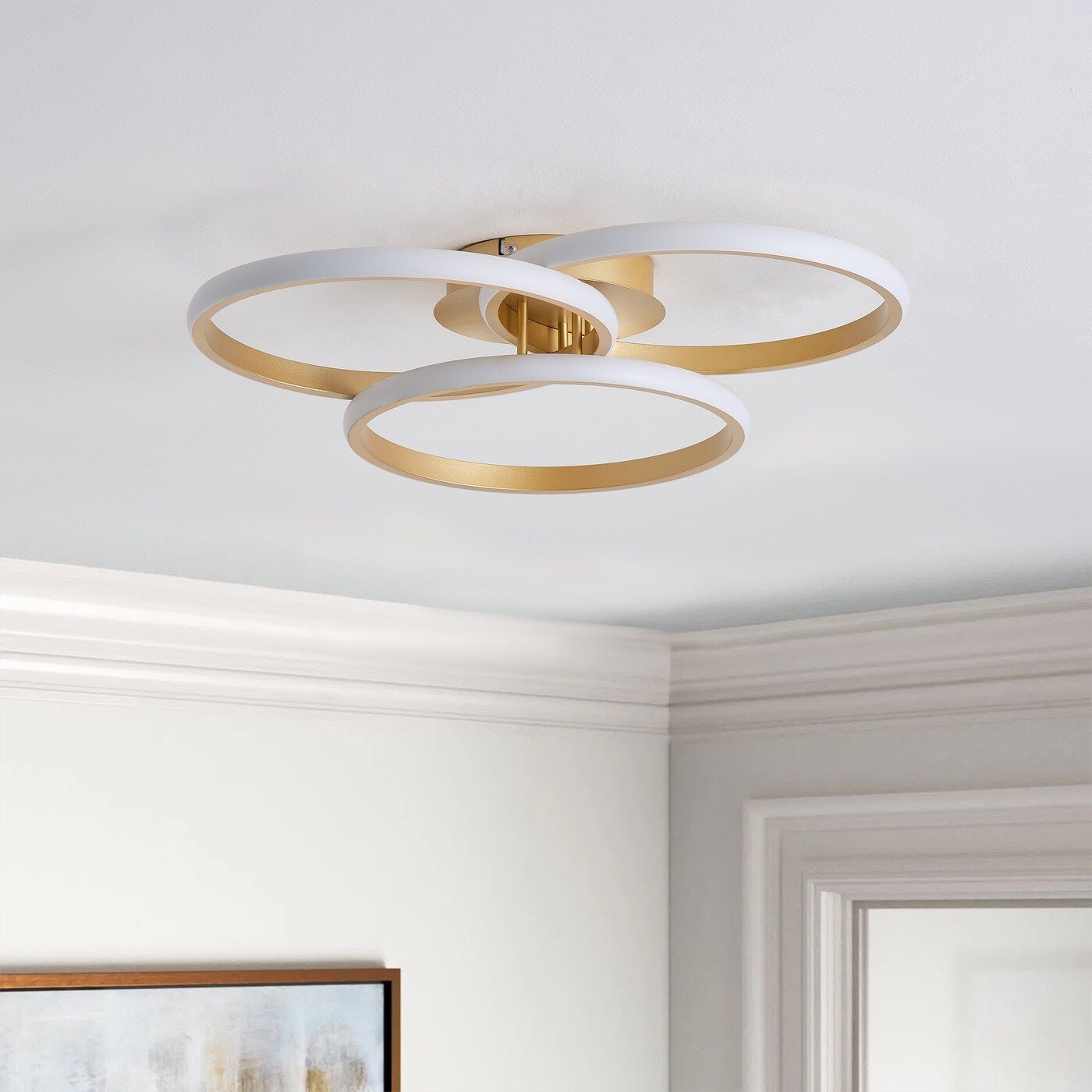 Triple Rings Modern LED Luxury Ceiling Light – Taklampa (Gold) – Exklusiv belysning från Lumixy