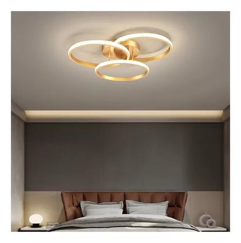 Triple Rings Modern LED Luxury Ceiling Light – Taklampa (Gold) – Exklusiv belysning från Lumixy