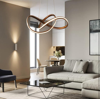 Twisted Modern LED Luxury Ceiling Light – Taklampa (Coffee) – Exklusiv belysning från Lumixy