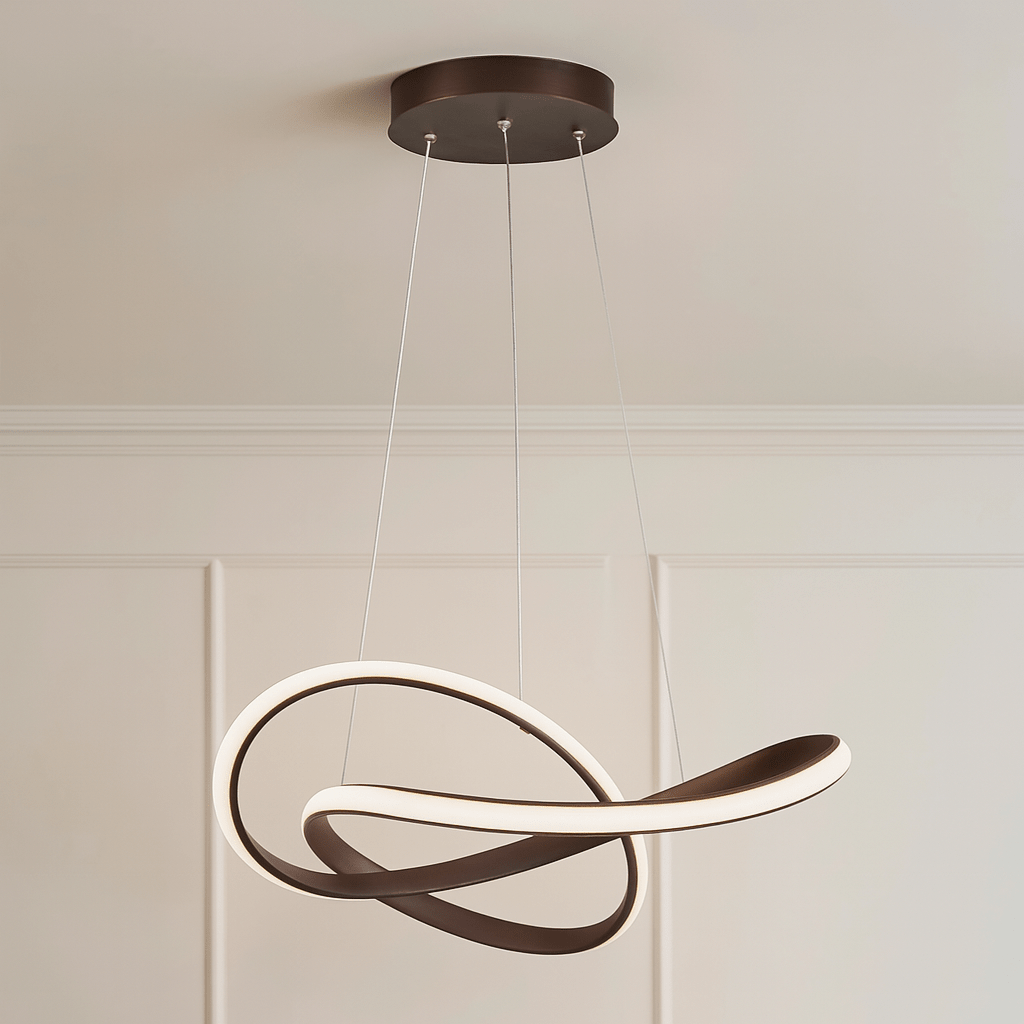 Twisted Modern LED Luxury Ceiling Light – Taklampa (Coffee) – Exklusiv belysning från Lumixy