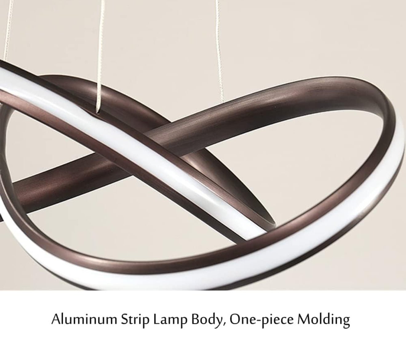 Twisted Modern LED Luxury Ceiling Light – Taklampa (Coffee) – Exklusiv belysning från Lumixy