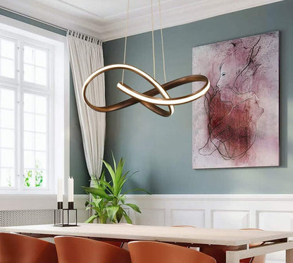 Twisted Modern LED Luxury Ceiling Light – Taklampa (Coffee) – Exklusiv belysning från Lumixy