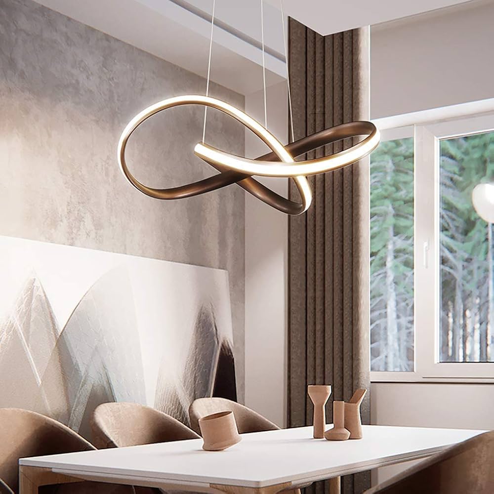 Twisted Modern LED Luxury Ceiling Light – Taklampa (Coffee) – Exklusiv belysning från Lumixy