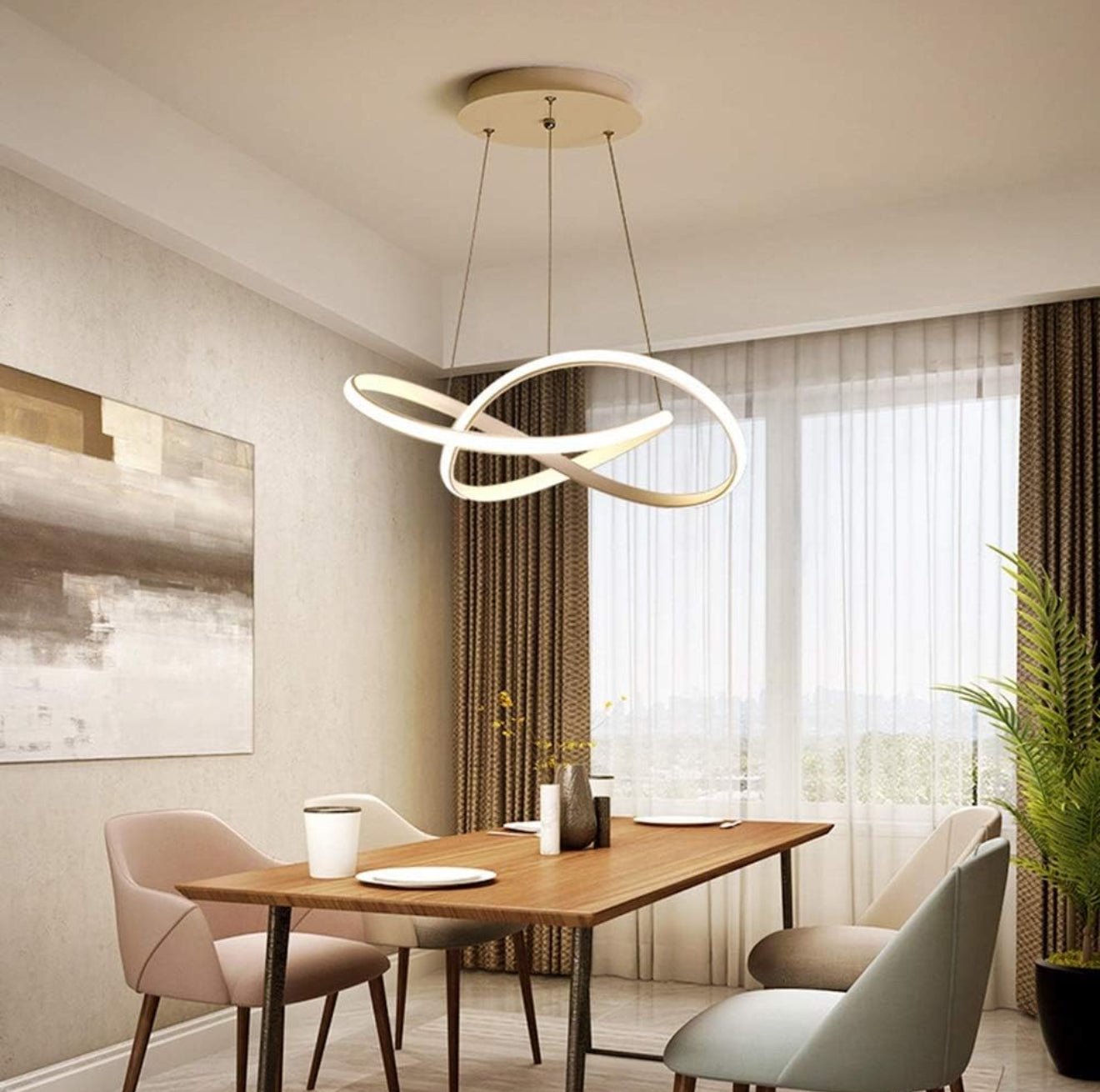 Twisted Modern LED Luxury Ceiling Light – Taklampa (Gold) – Exklusiv belysning från Lumixy